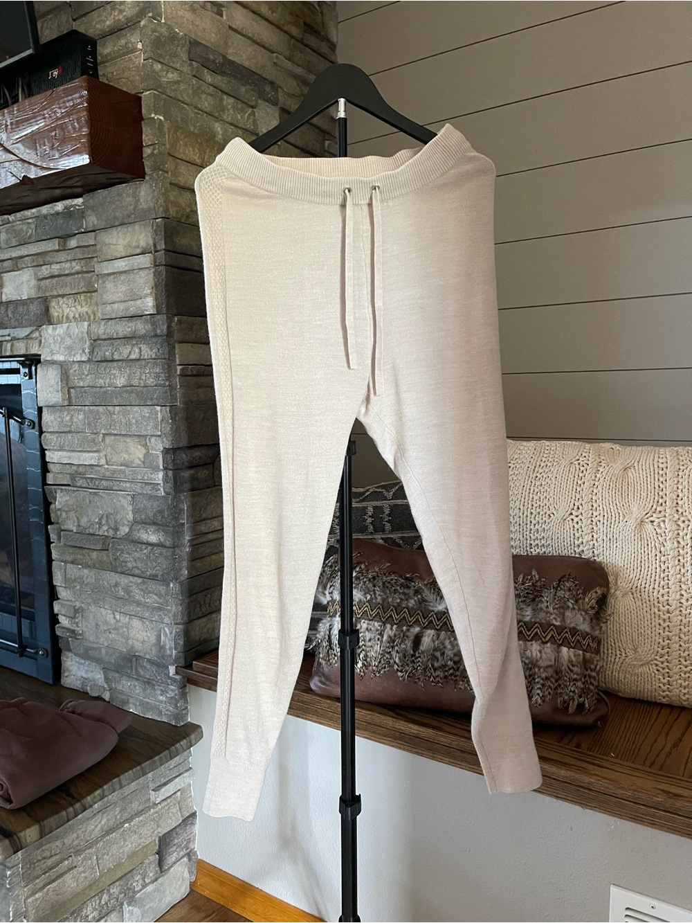 Calvin Klein Jeans Light Beige Knit Joggers